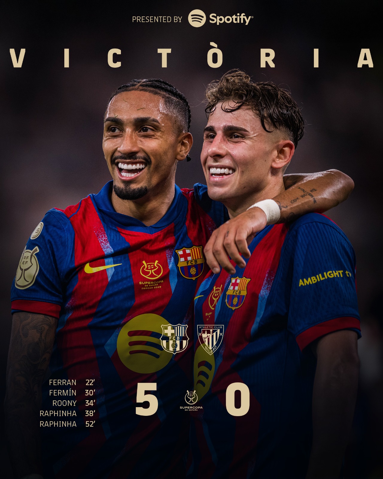 Barcelona herjet i Jeddah: Knuste Athletic Club 5-0 og sikret finaleplass