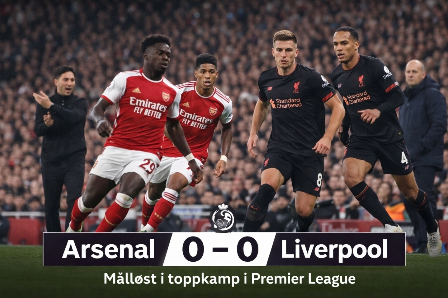 Arsenal og Liverpool spilte målløst i toppoppgjør